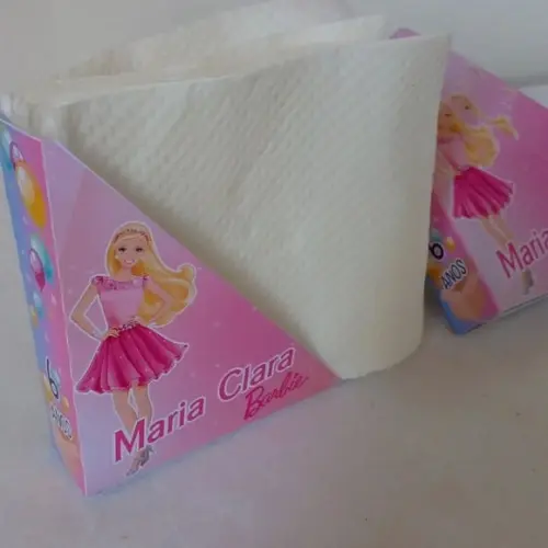 Kit com 20 Porta Guardanapo Barbie