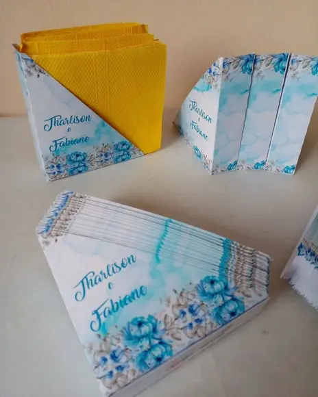 Kit com 20 Porta Guardanapo Casamento / Noivado / 15 Anos