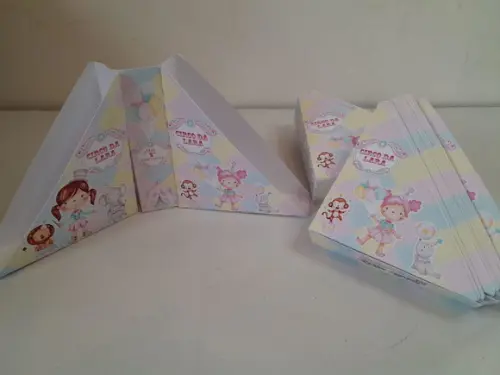 Kit com 20 Porta Guardanapo Circo Rosa - Modelo 03