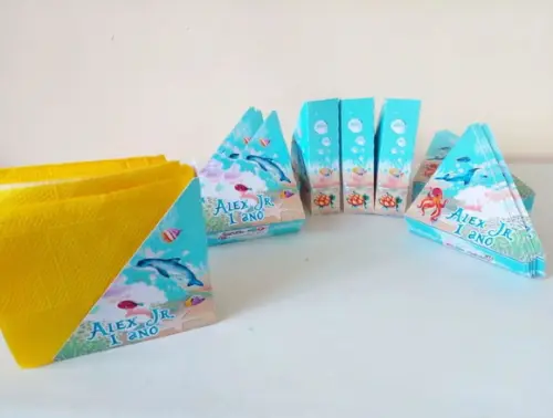 Kit com 20 Porta Guardanapo Fundo do Mar