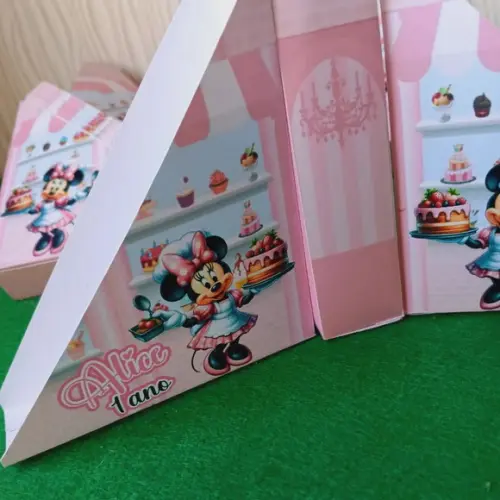 Kit com 20 Porta Guardanapo Minnie Confeiteira