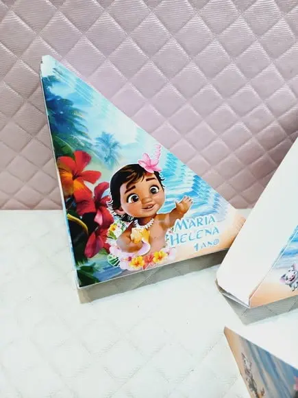 Kit com 20 Porta Guardanapos - Moana