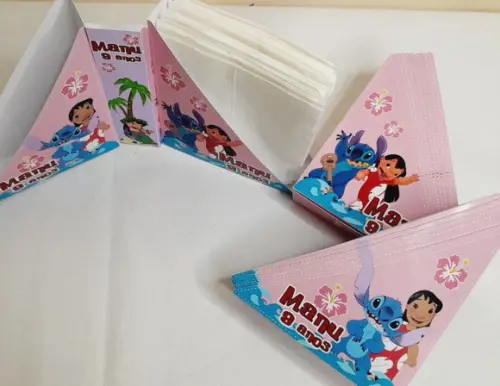 Kit com 20 Porta Guardanapos - Lilo e Stitch