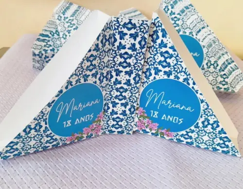 Kit com 20 Porta Guardanapos Azulejo Português
