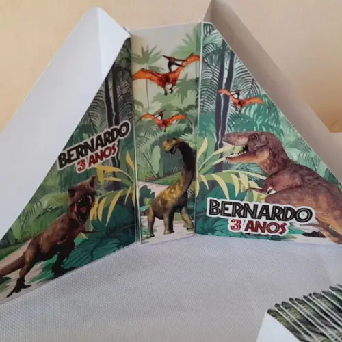 Kit com 20 Porta Guardanapos Dinossauro Jurassic Park
