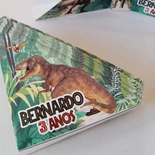 Kit com 20 Porta Guardanapos Dinossauro Jurassic Park