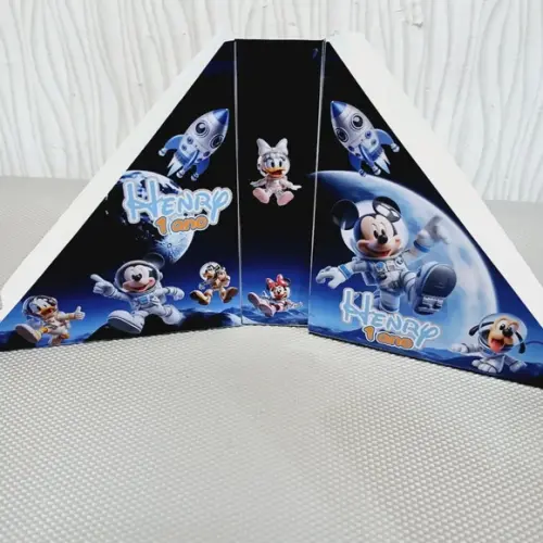 Kit com 20 Porta Guardanapos Mickey Astronauta