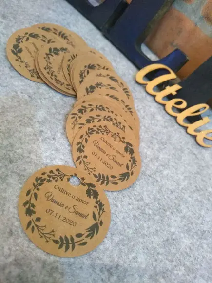 Kit com 200 Tag em Papel Kraft