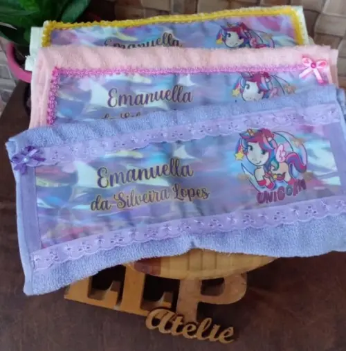 Kit com 3 Toalha de Mão Sublimada