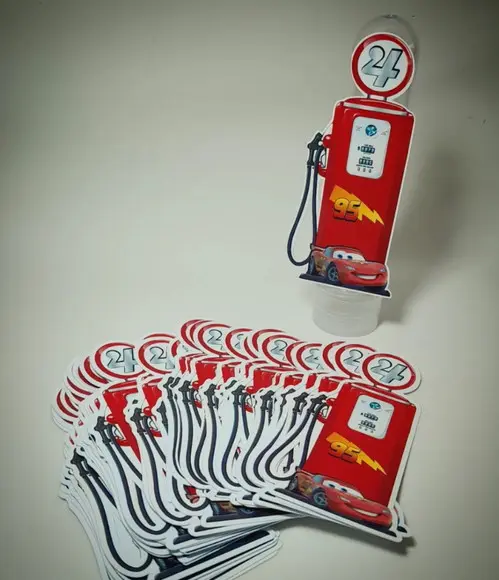 Kit com 30 Aplique Tubete Bomba de Gasolina Carros