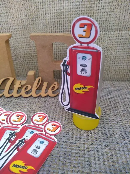 Kit com 30 Aplique Tubete Bomba de Gasolina