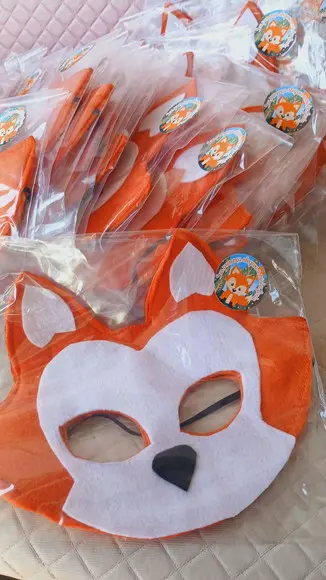 Kit com 30 Máscaras Animais em Feltro