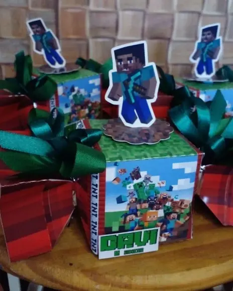 Kit com 5 Caixa Bala 3d Luxo - Minecraft