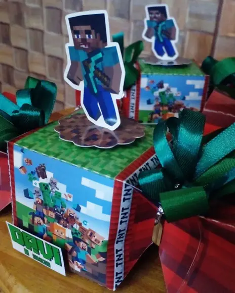 Kit com 5 Caixa Bala 3d Luxo - Minecraft
