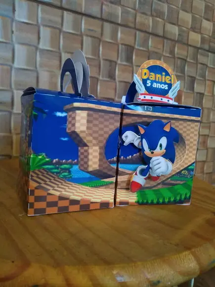 Kit com 5 Caixa Box - Sonic