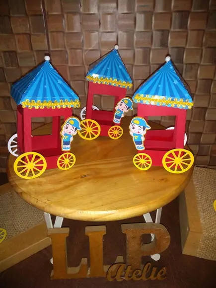 Kit com 5 Caixa Carrocinha de Pipoca