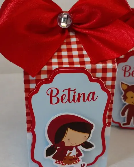 Kit com 5 Caixa Milk Scrap Luxo - Chapeuzinho Vermelho