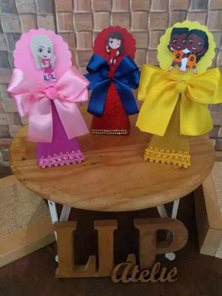 Kit com 5 Caixa Pirâmide Luxo Glitter