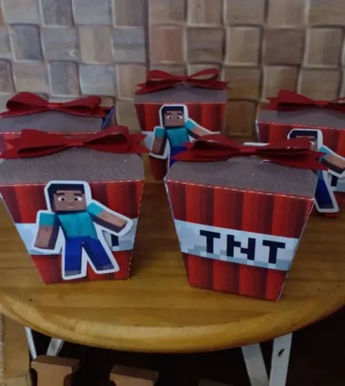 Kit com 5 Caixa Sushi - Minecraft