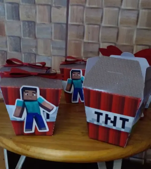 Kit com 5 Caixa Sushi - Minecraft