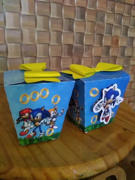 Kit com 5 Caixa Sushi - Sonic
