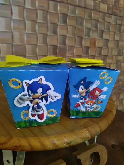 Kit com 5 Caixa Sushi - Sonic