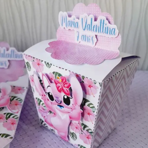 Kit com 5 Caixa Sushi 3d Stitch e Angel