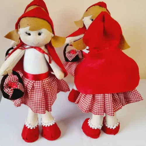 Kit com 5 Chapeuzinho Vermelho Centro de Mesa