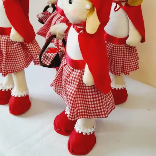 Kit com 5 Chapeuzinho Vermelho Centro de Mesa