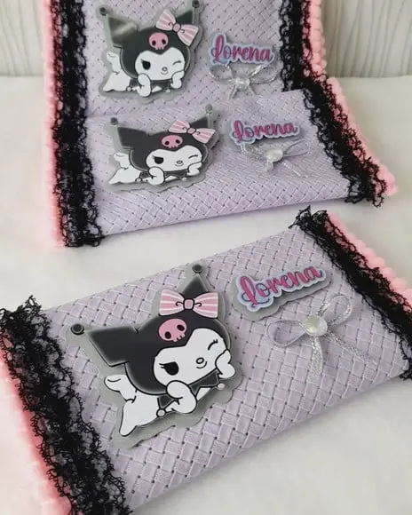 Kit com 5 Porta Kitkat Super Luxo - Kuromi