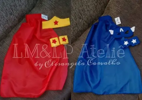 Kit Máscara, punho e capa heróis