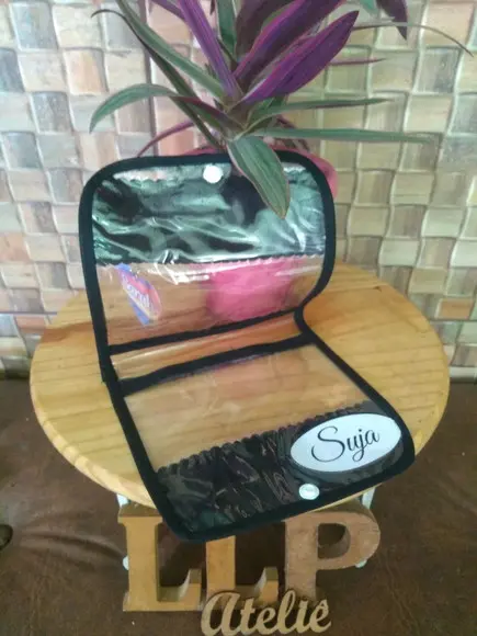 Porta máscara + porta álcool em gel
