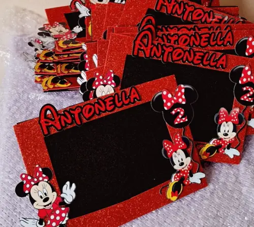 Porta Retrato em Eva com Scrap Minnie