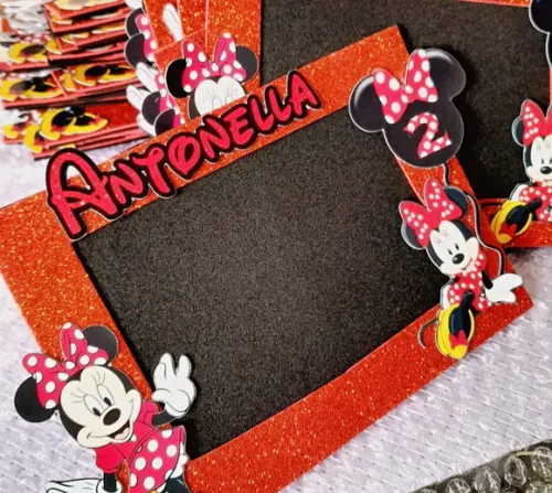 Porta Retrato em Eva com Scrap Minnie
