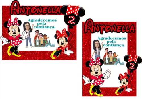 Porta Retrato em Eva com Scrap Minnie