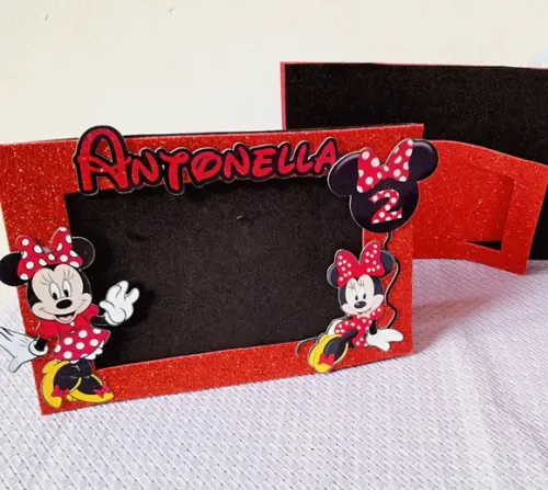 Porta Retrato em Eva com Scrap Minnie