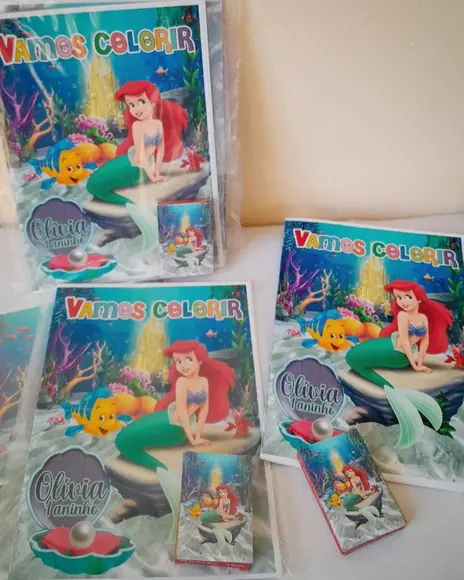 Revista de Colorir Ariel e Linguado