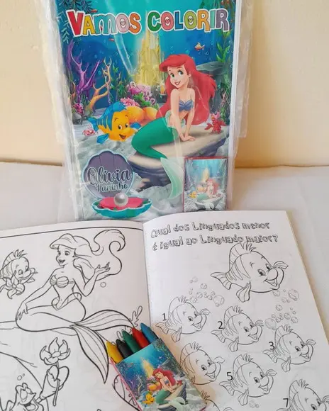 Revista de Colorir Ariel e Linguado