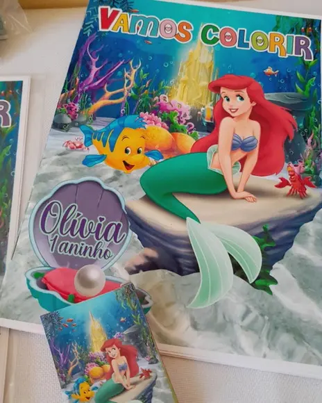 Revista de Colorir Ariel e Linguado