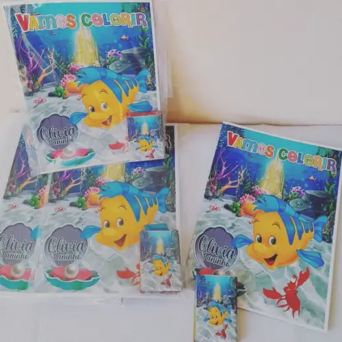 Revista de Colorir Linguadoe Ariel