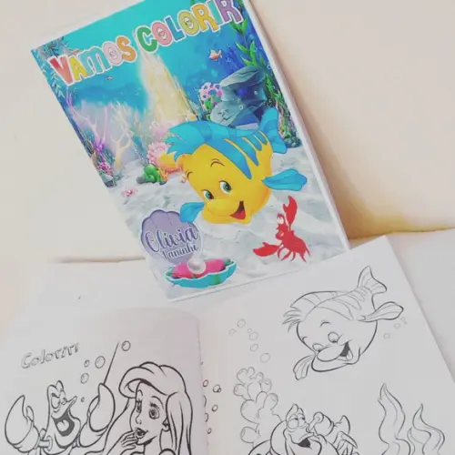 Revista de Colorir Linguadoe Ariel