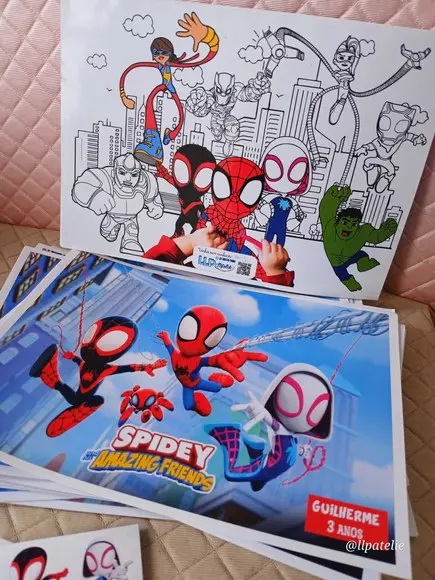 Revista de Colorir Spidey, Kit com 10 Unidades