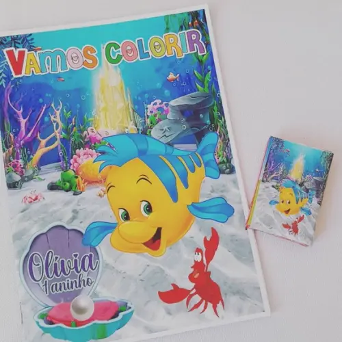 Revista de Colorir Linguadoe Ariel