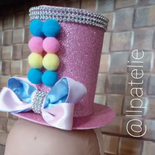 Tiara Cartola mágica - circo rosa