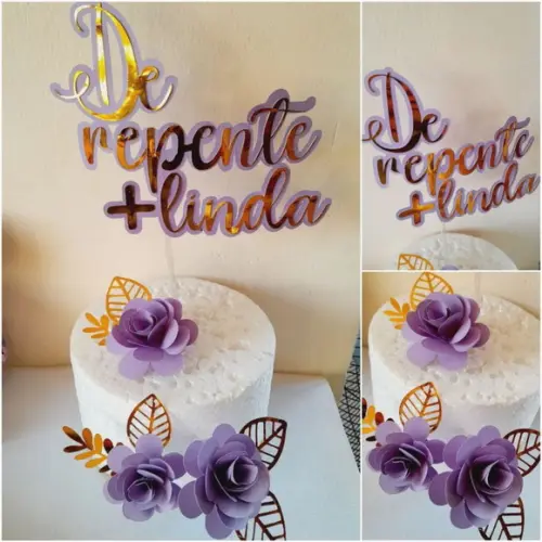 Topo de Bolo de Repente Mais Linda