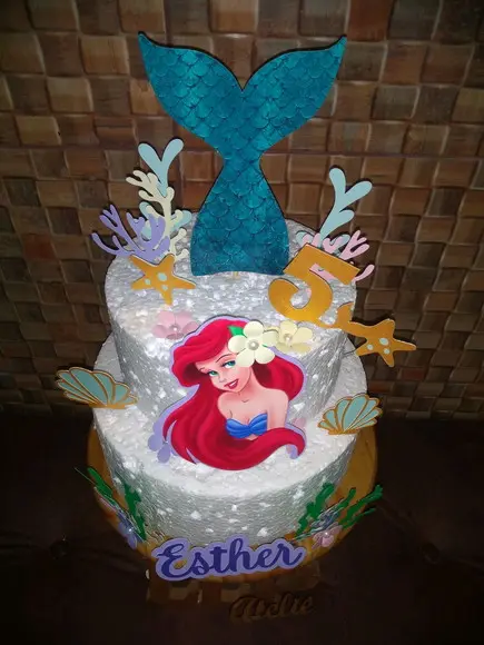 Topo de Bolo Luxo - Ariel
