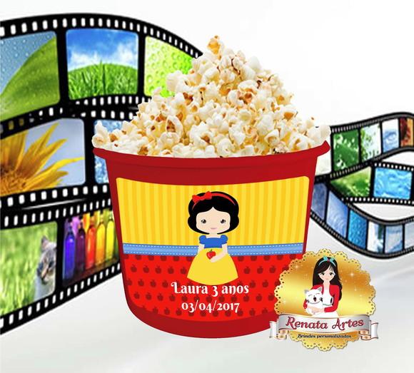 Balde de pipoca Branca de neve
