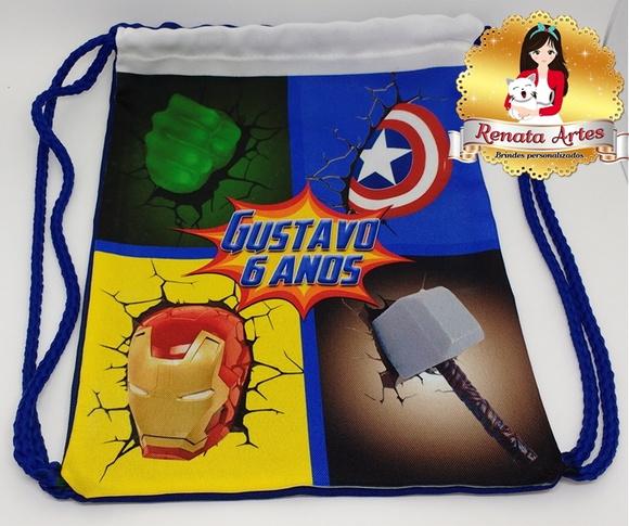 Mochila Personalizada Tema os Vingadores