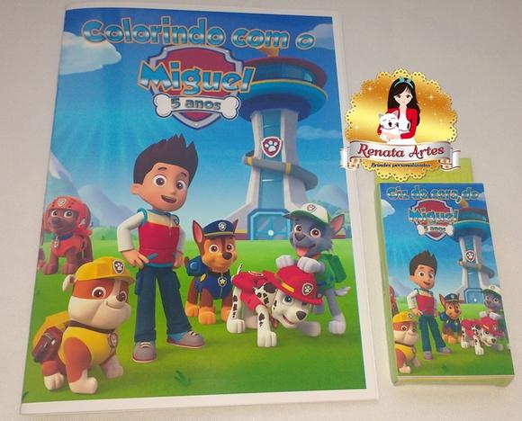 Patrulha Canina - Revista de Colorir com Giz Personalizados