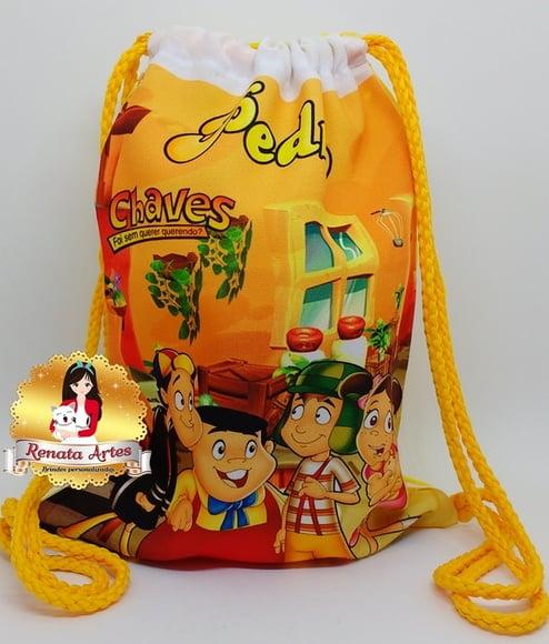 Mochila de Tecido Turma do Chaves